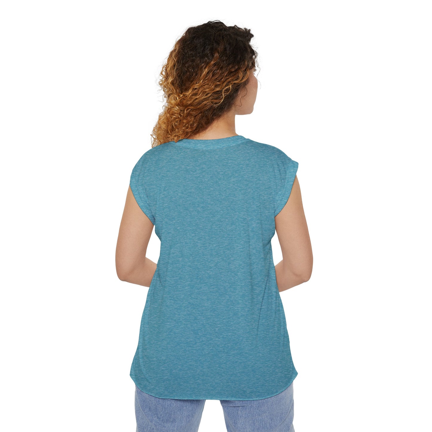 Flowy Rolled Cuffs Muscle Tee