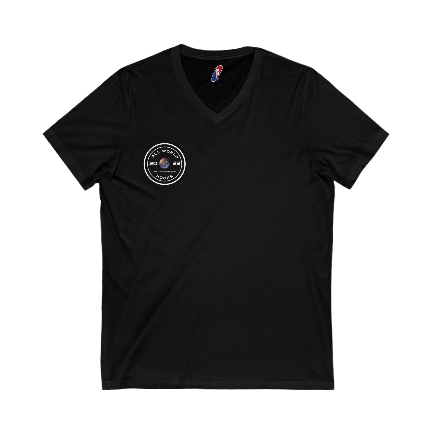 All World HOOPS Unisex Short Sleeve V-Neck Tee