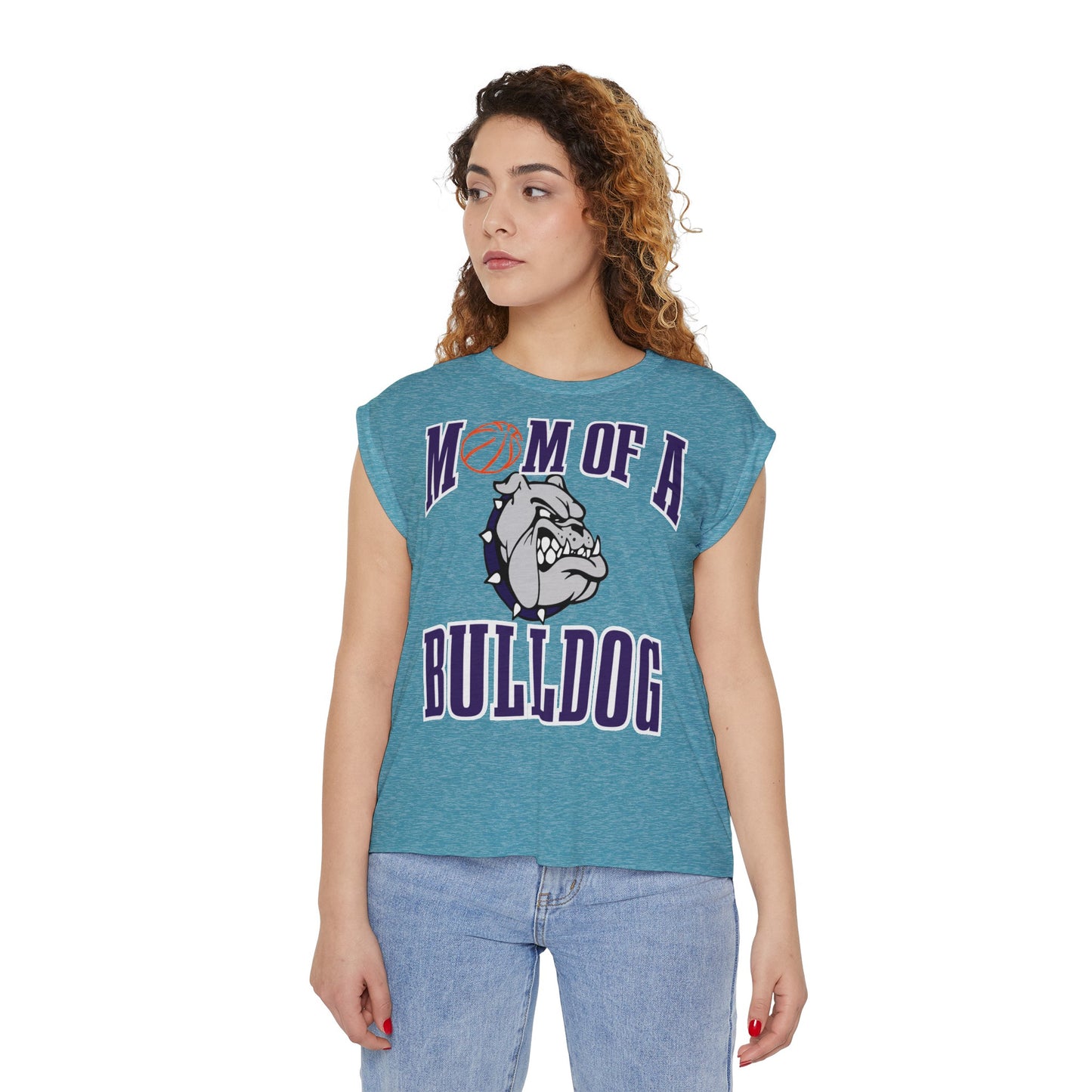 Flowy Rolled Cuffs Muscle Tee