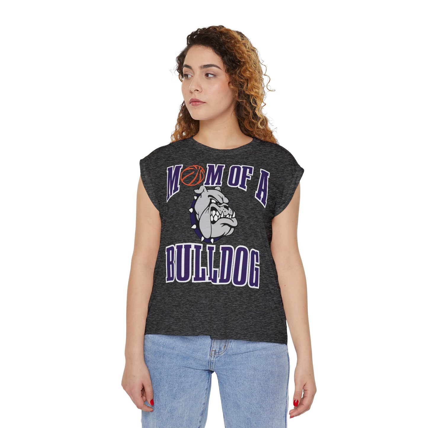 Flowy Rolled Cuffs Muscle Tee