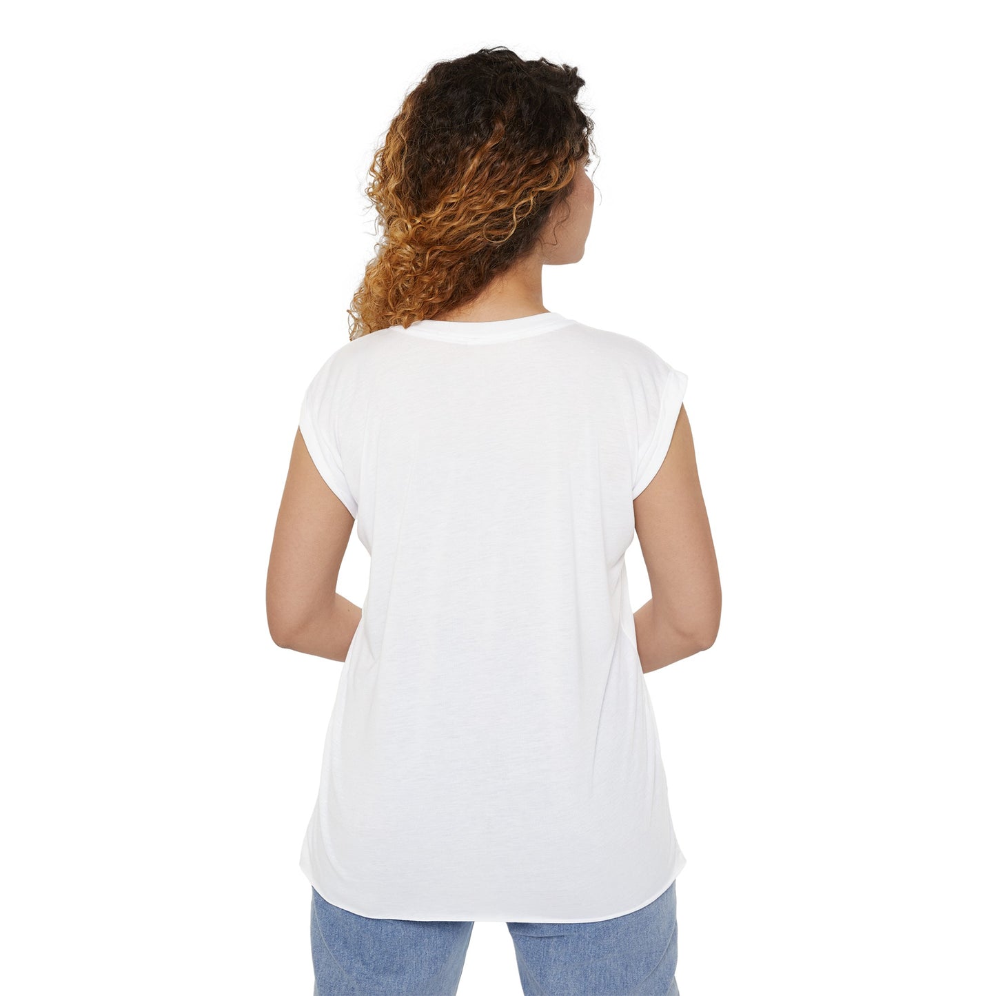 Women’s STAMPEDE Flowy Rolled Cuffs Muscle Tee