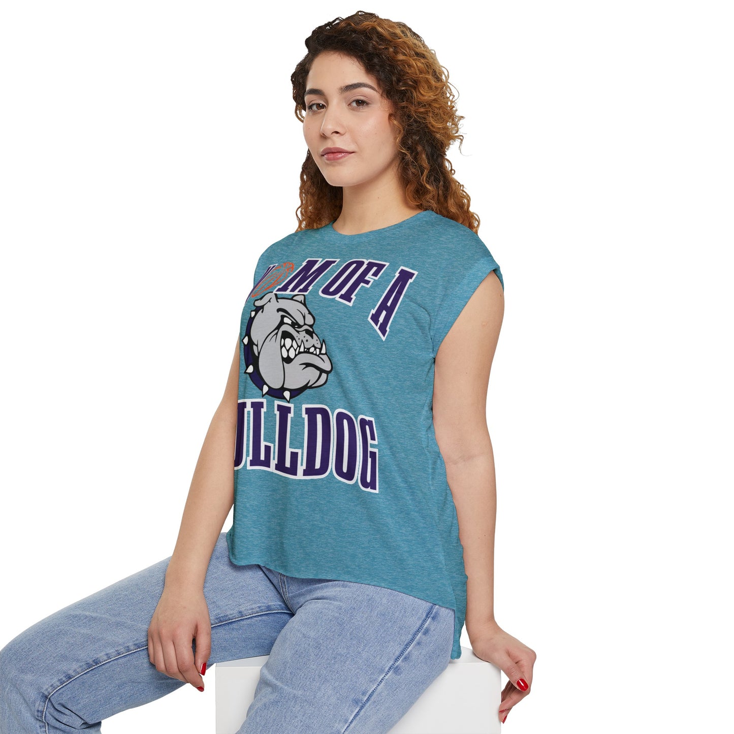 Flowy Rolled Cuffs Muscle Tee