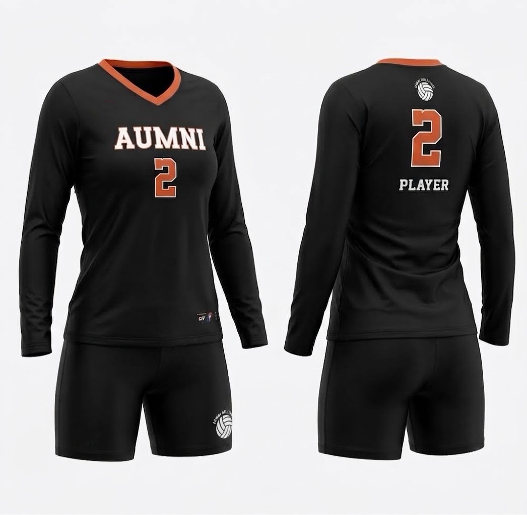 Long Sleeve Volleyball shirt (Black)