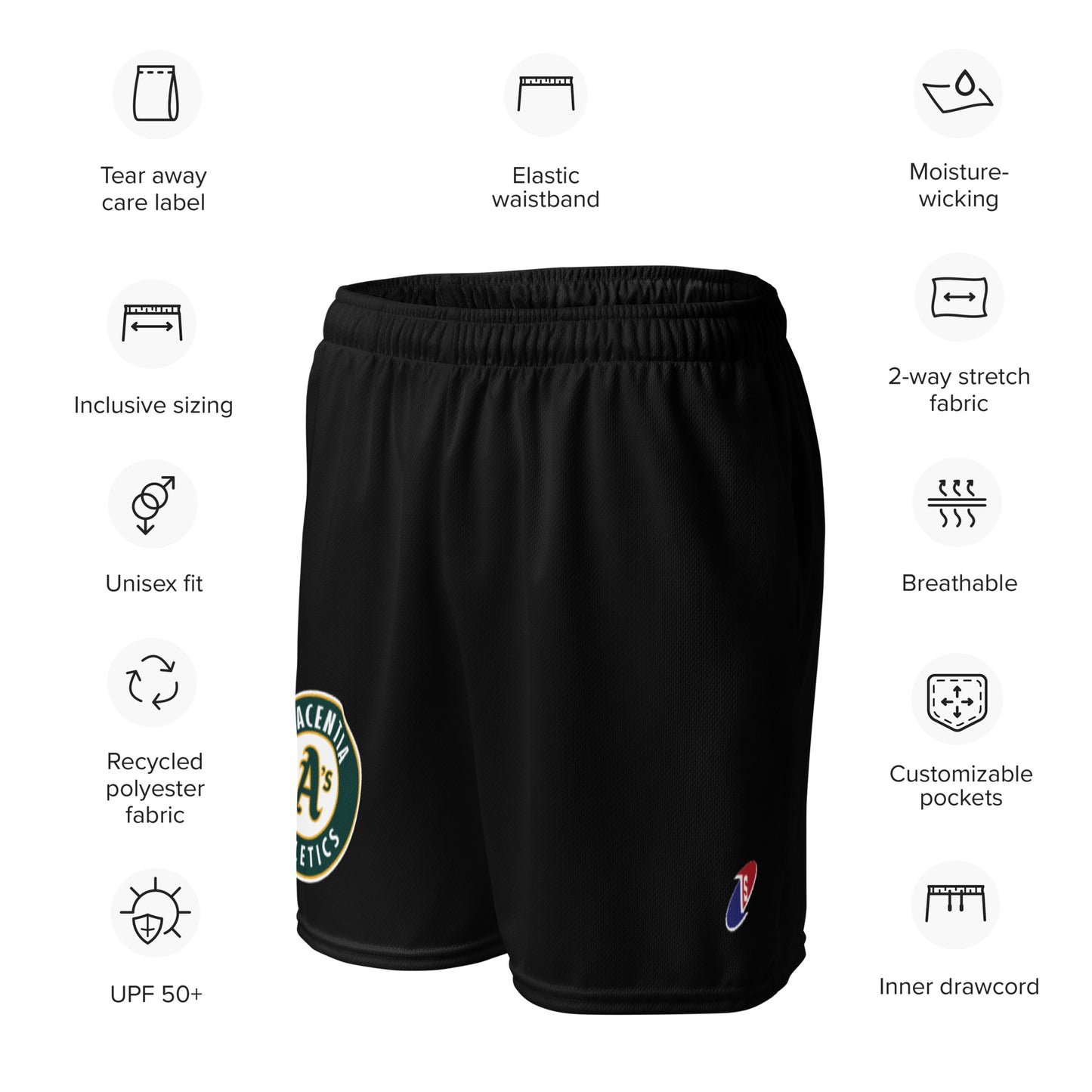 Unisex Placentia A's Mesh Shorts