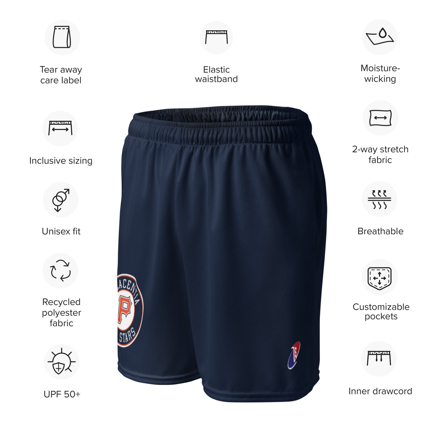 Unisex mesh shorts