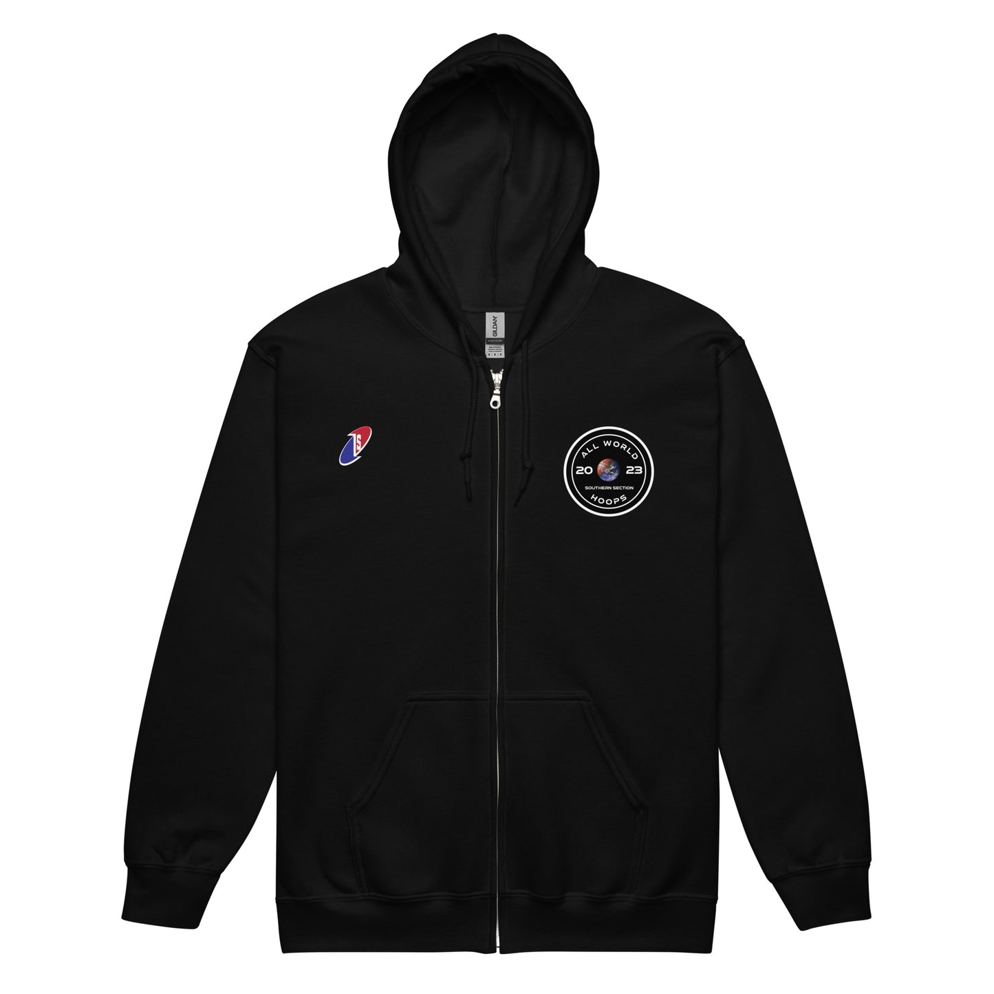 ALL WORLD HOOPS Unisex heavy blend zip hoodie
