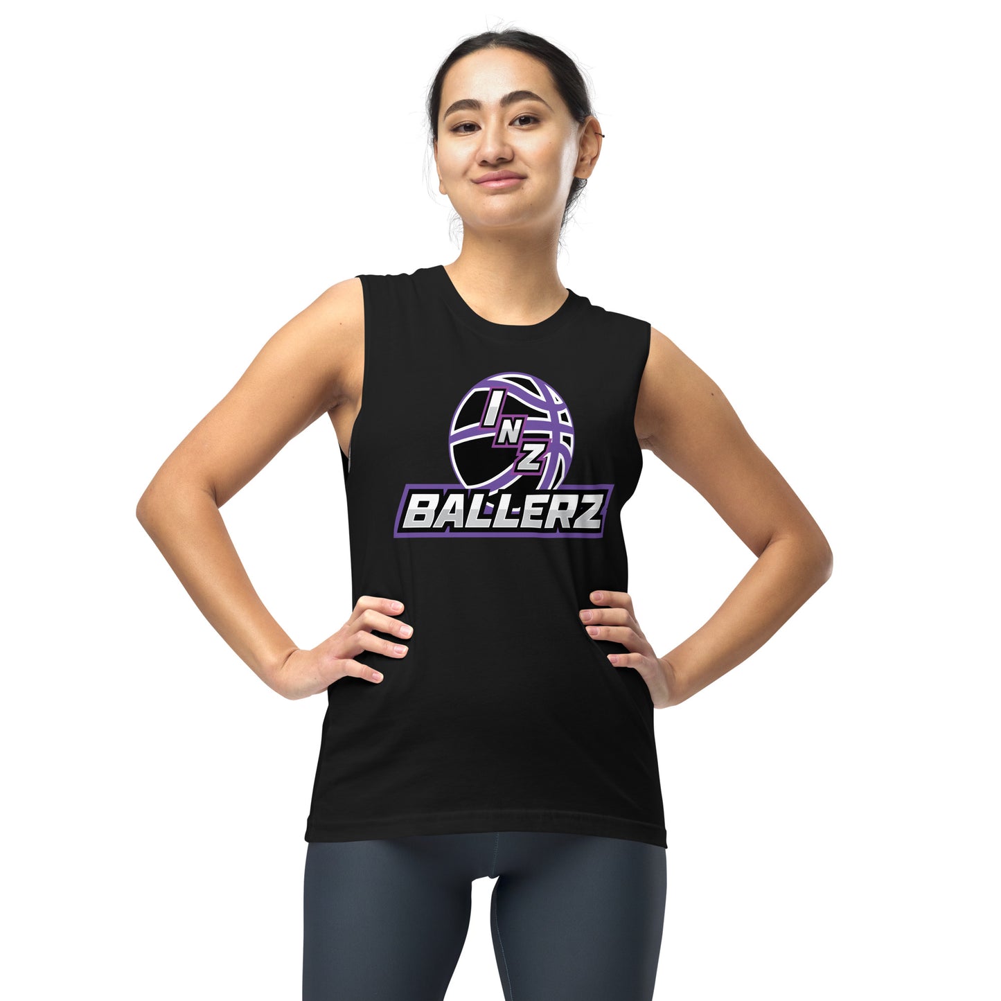 Unisex INZ Ballerz Muscle Shirt (Purple)