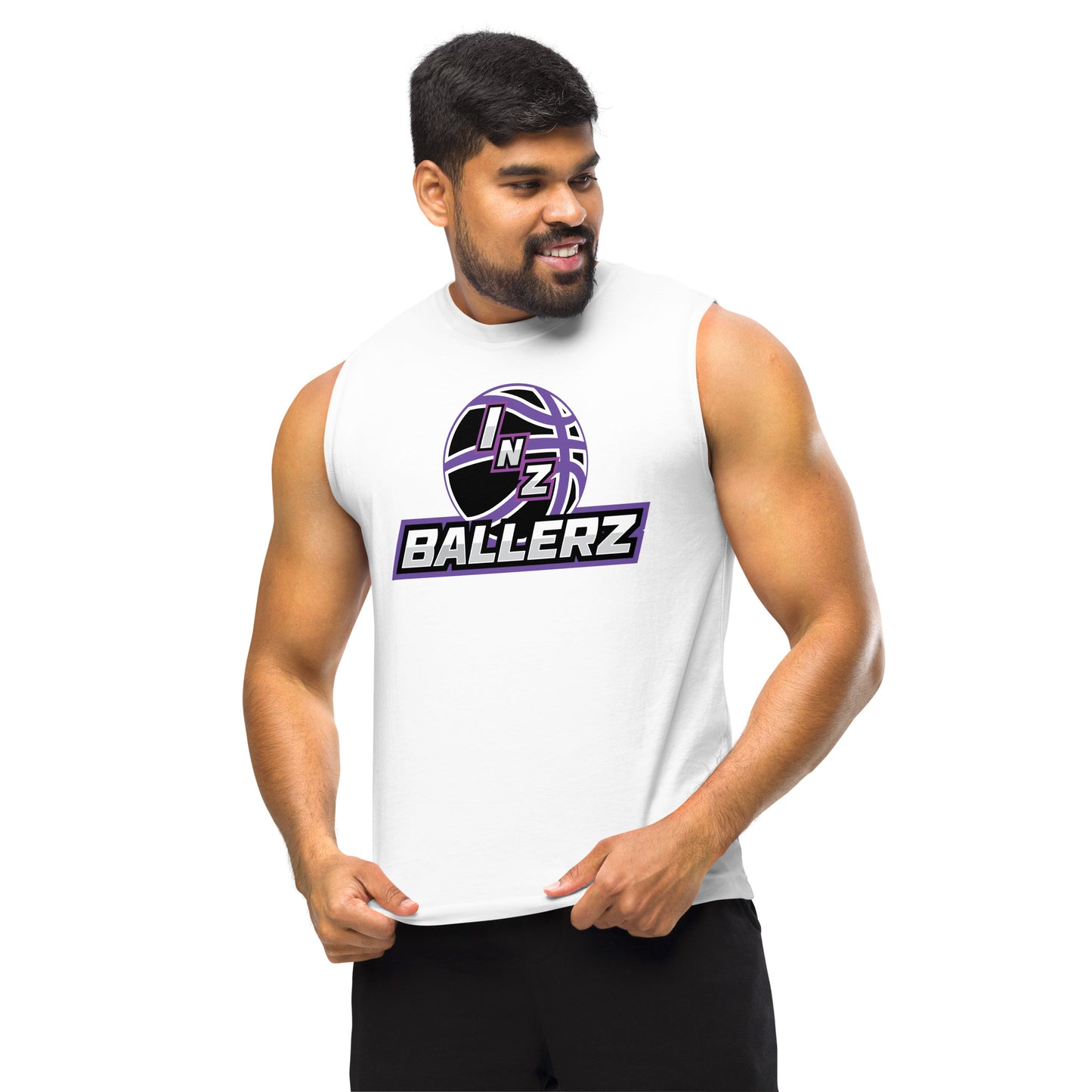 Unisex INZ Ballerz Muscle Shirt (Purple)