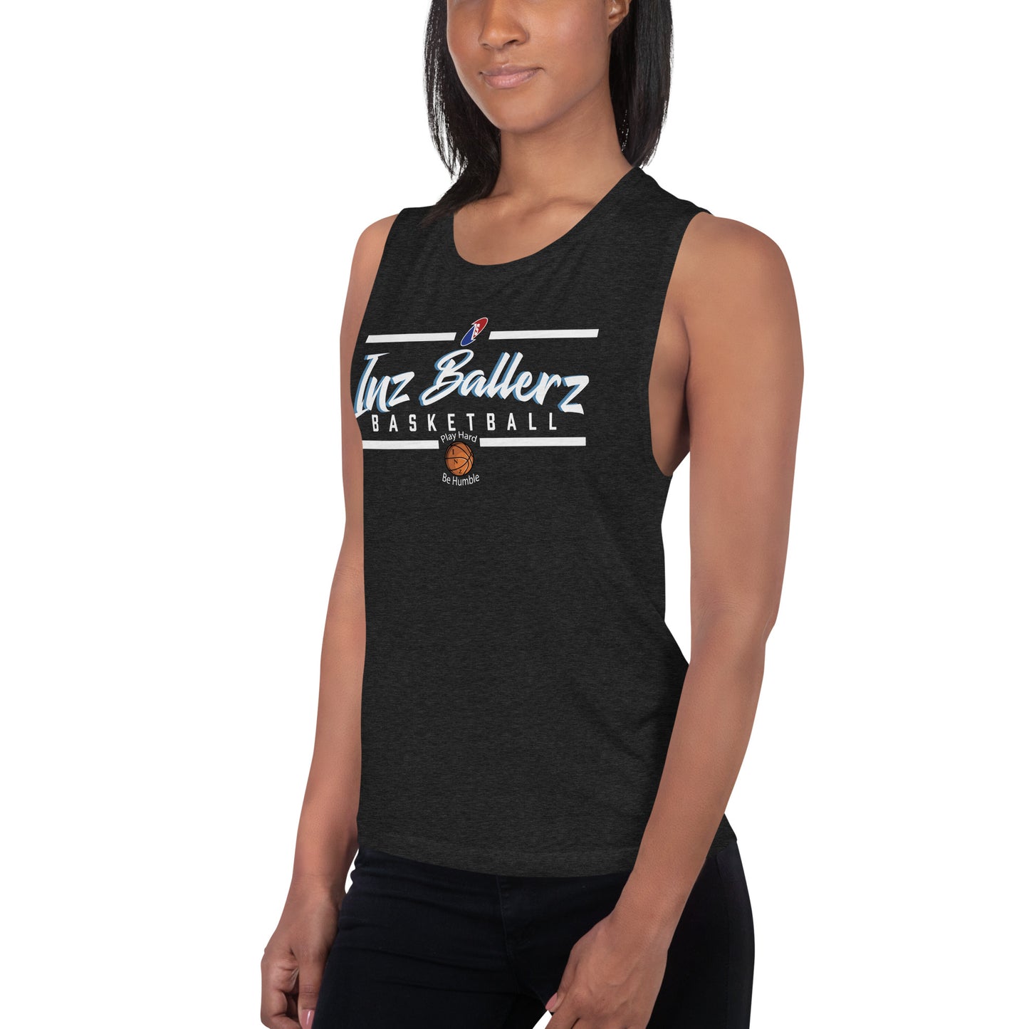 Ladies’ INZ Ballerz Muscle Tank (Blue)