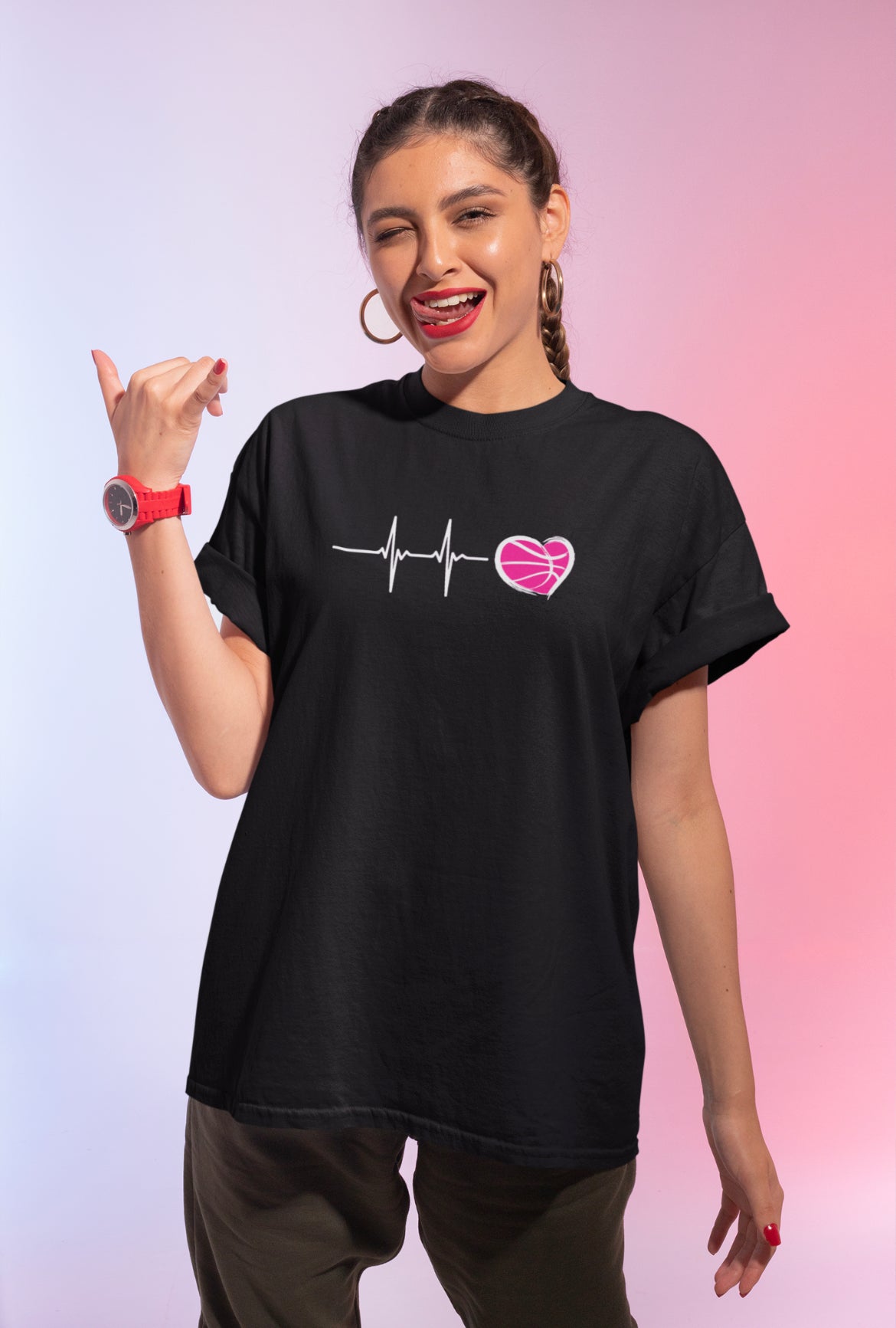 Heartbeat Shirt (Pink heart)