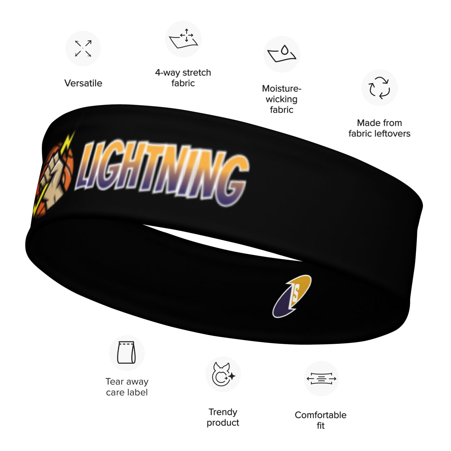 Thunder and Lightning Headband (Black)