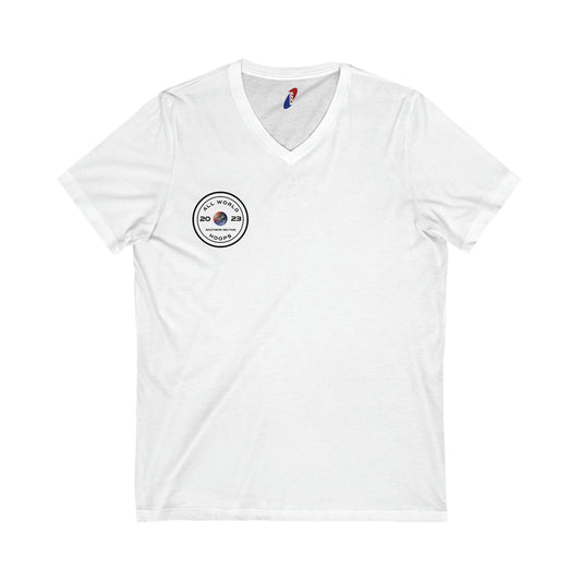 All World HOOPS Unisex Short Sleeve V-Neck Tee