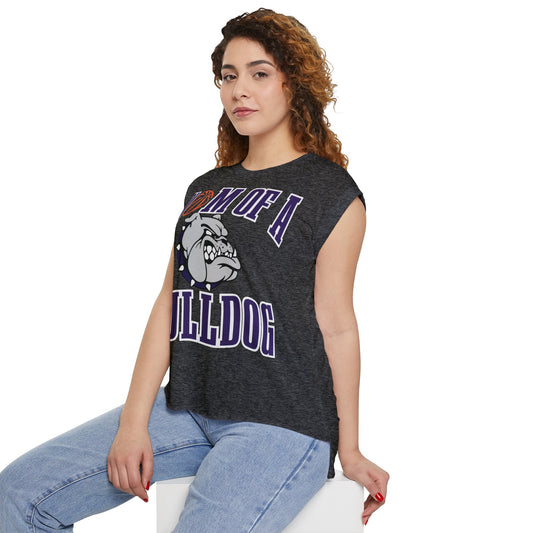 Flowy Rolled Cuffs Muscle Tee