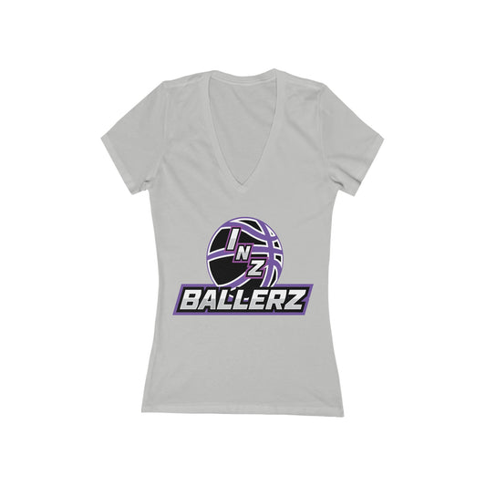 Women's Jersey Short Sleeve Deep V-Neck Tee