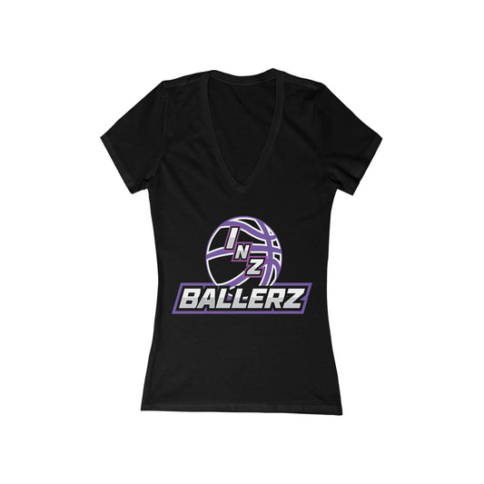 Women's Jersey Short Sleeve Deep V-Neck Tee
