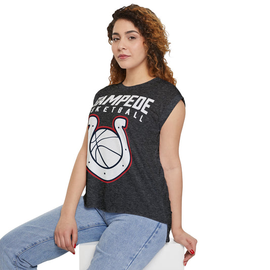 Women’s STAMPEDE Flowy Rolled Cuffs Muscle Tee