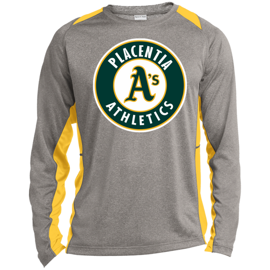 ST361LS Long Sleeve Heather Colorblock Performance Tee