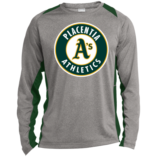 Long Sleeve Heather Colorblock Performance Tee