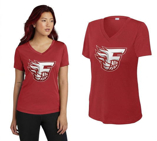 WOMENS V-NECK PERFORMANCE SHIRT