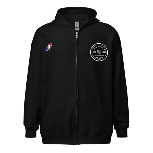 ALL WORLD HOOPS Unisex heavy blend zip hoodie