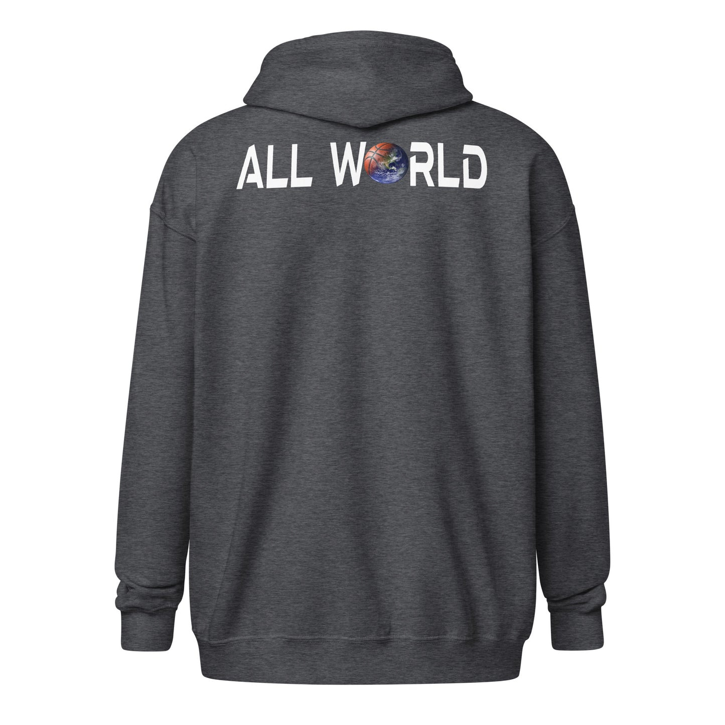 ALL WORLD HOOPS Unisex heavy blend zip hoodie