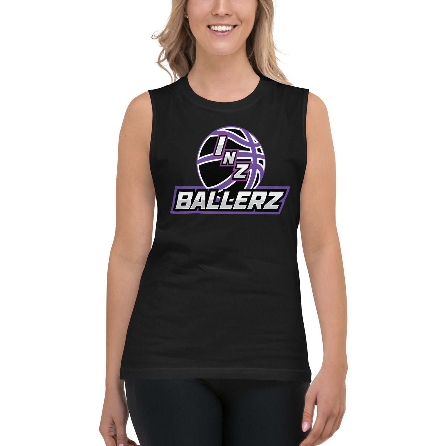 Unisex INZ Ballerz Muscle Shirt (Purple)