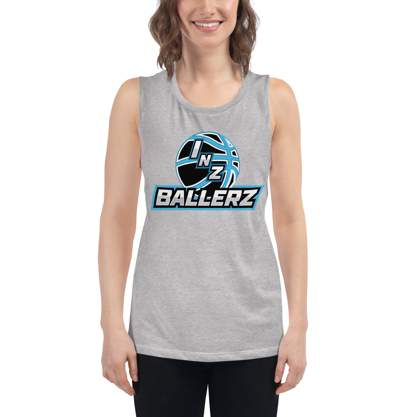 Ladies’ INZ Ballerz Muscle Tank (Blue)