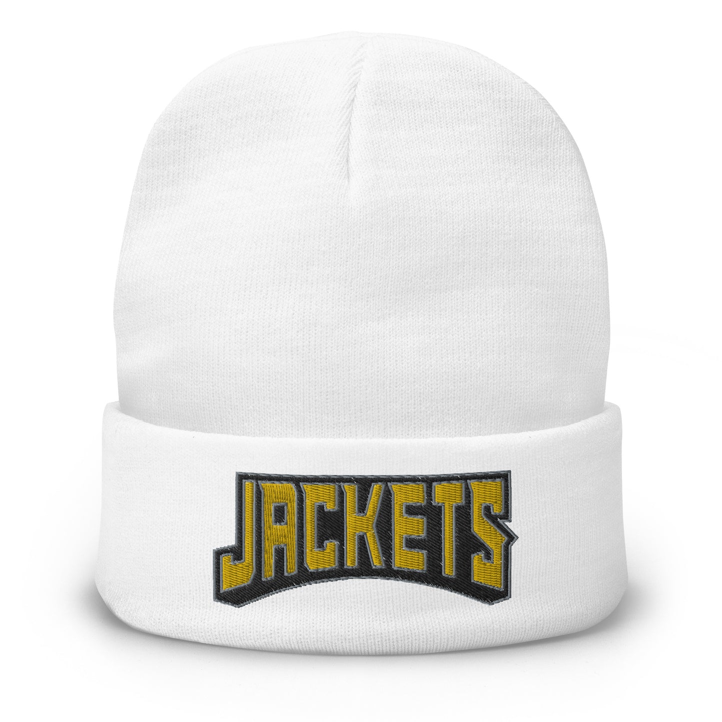 Embroidered Yellow Jackets Beanie